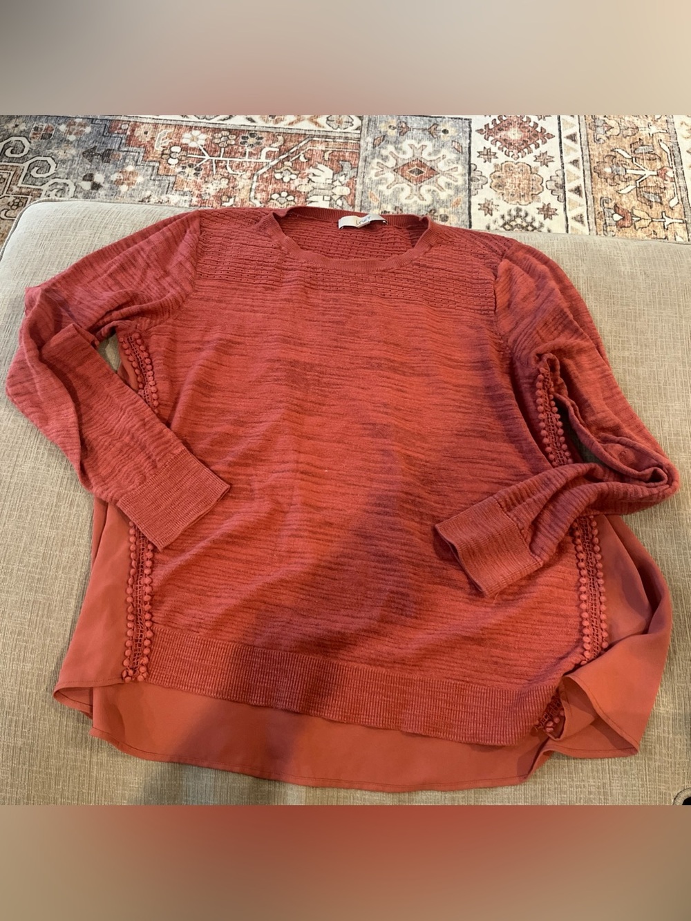 Ann Taylor Loft Long Sleeve Blouse Large